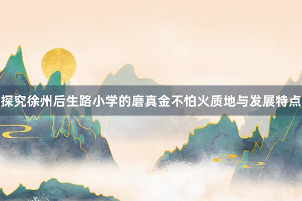 探究徐州后生路小学的磨真金不怕火质地与发展特点